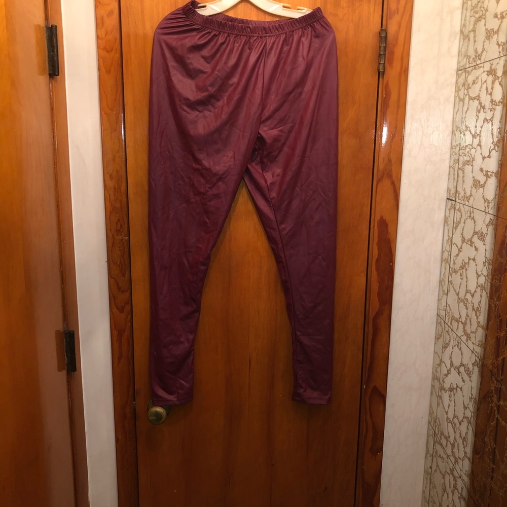 Ashley Stewart faux leather leggings